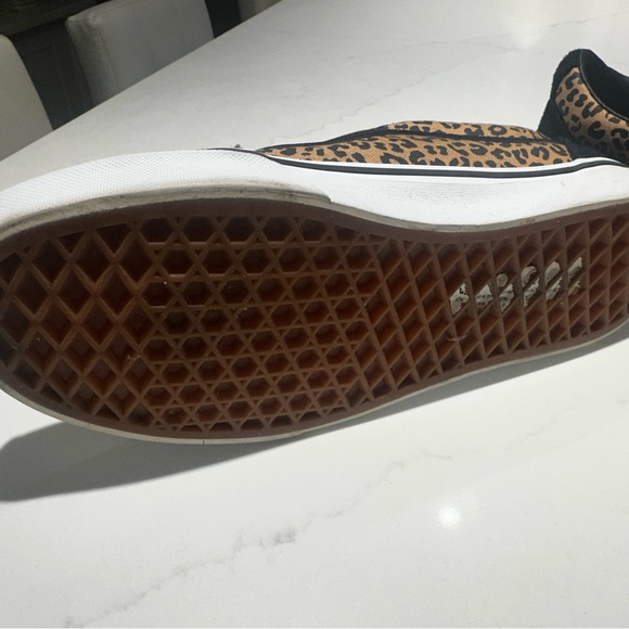 Vans Black and Leopard Pattern Sneakers - Picture 6 of 7
